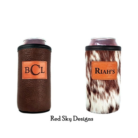 Leather Koozie - Walnut - Red Clouds Collective - Made in the USA