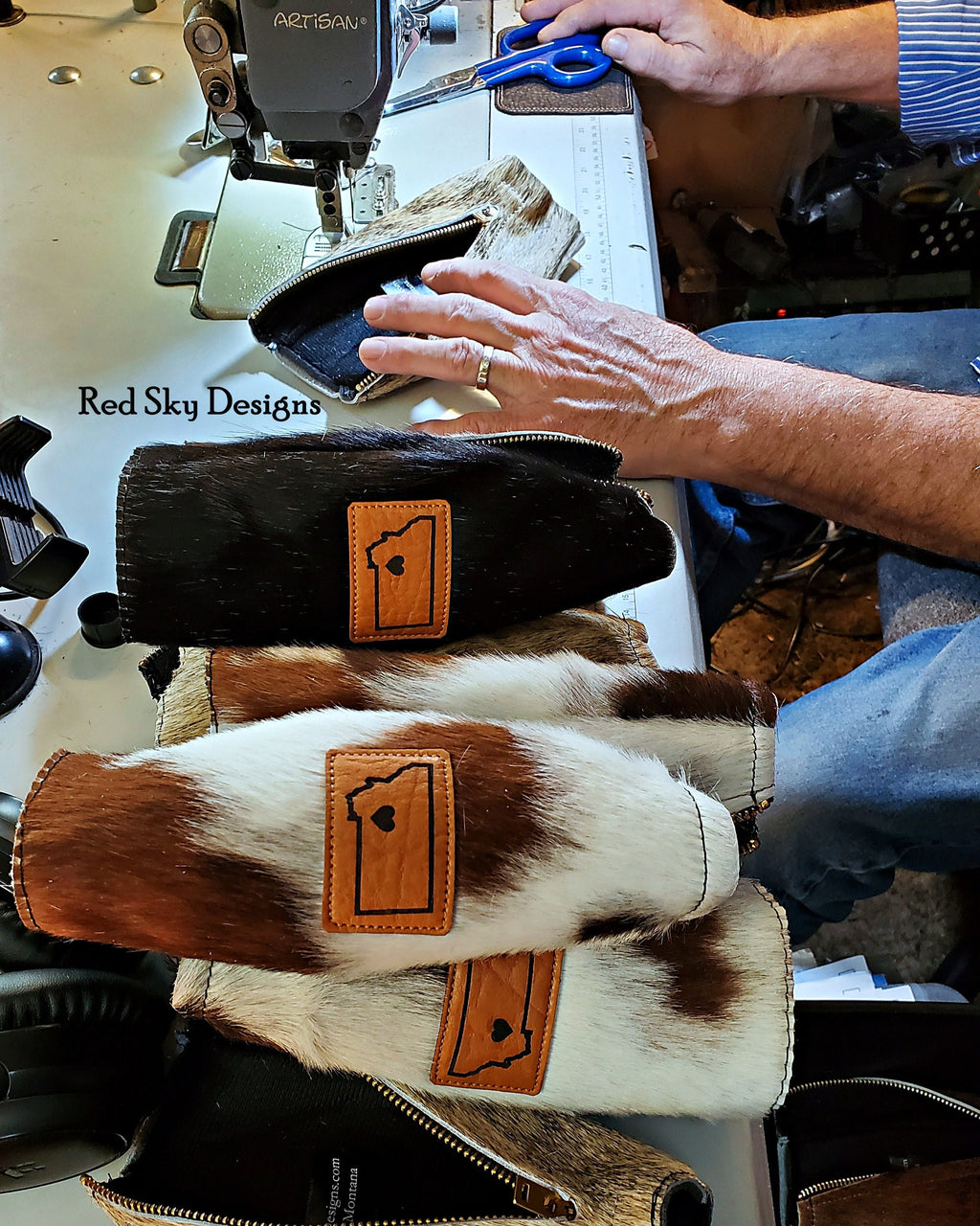 Custom Cowhide Beer Bottle Holder – Engraved Leather Bottle Cooler for 12oz Bottles | Personalized Gift, Handmade in Montana