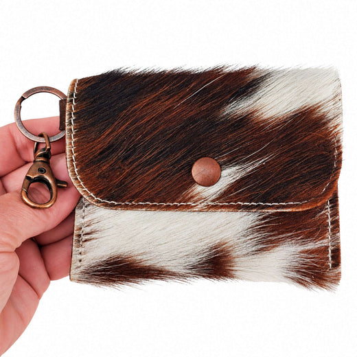 Natural hair-on cowhide wallet