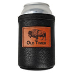 Custom Leather Can Holder – Engraved Can Cooler for 12oz Cans | Personalized Gift, Handmade in Montana
