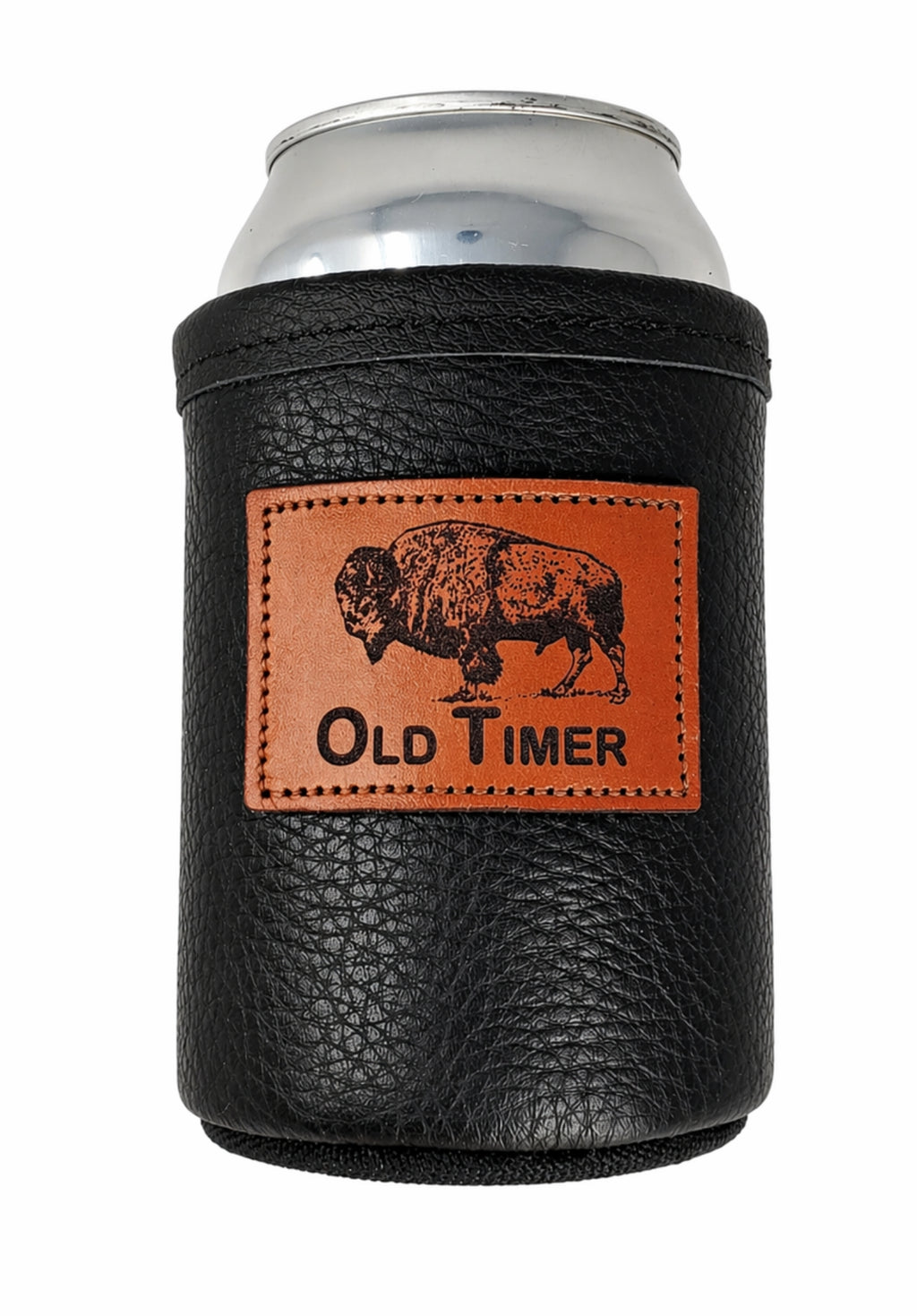 Custom Leather Can Holder – Engraved Can Cooler for 12oz Cans | Personalized Gift, Handmade in Montana