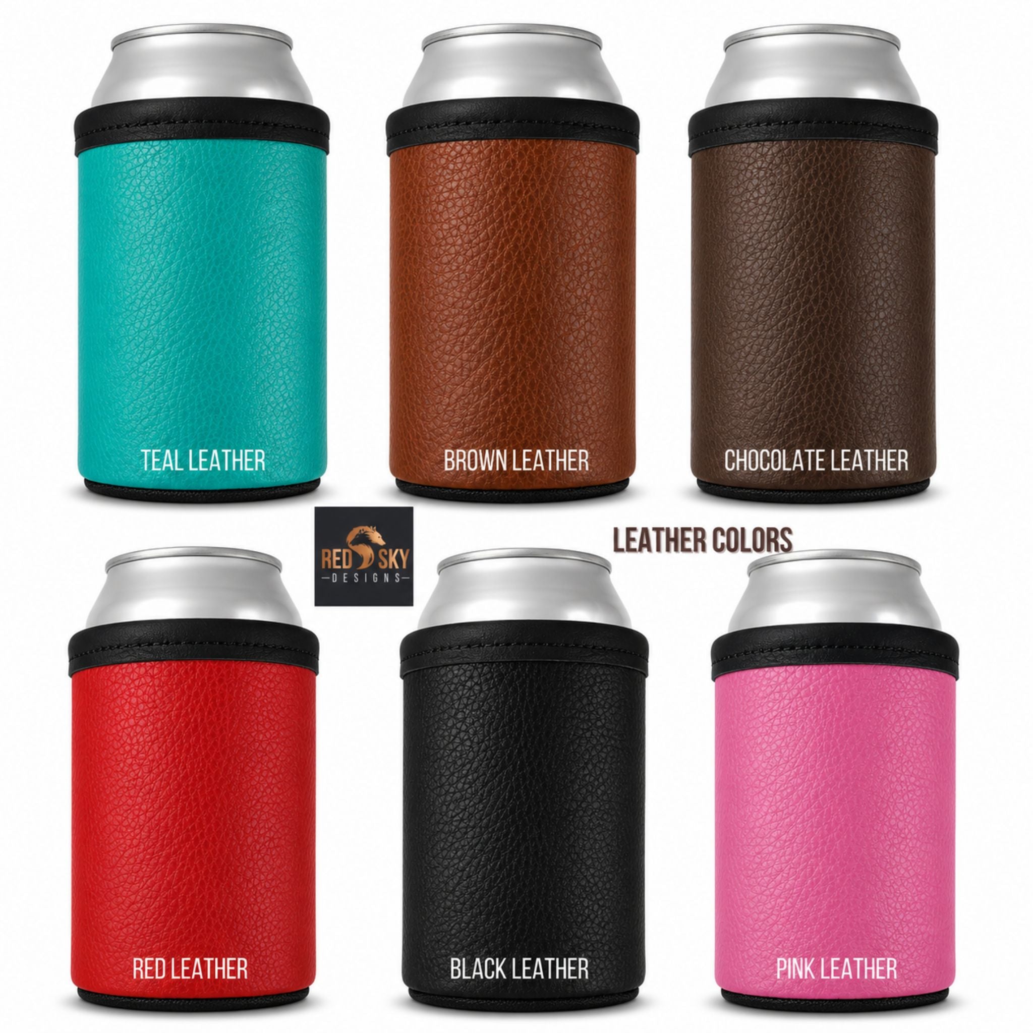 Leather Can Cooler – 12oz Standard & Coors Size | Handmade in Montana