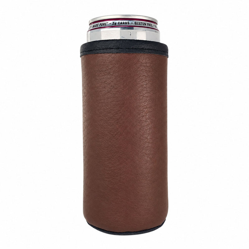 Leather Slim Can Holder – 12 oz