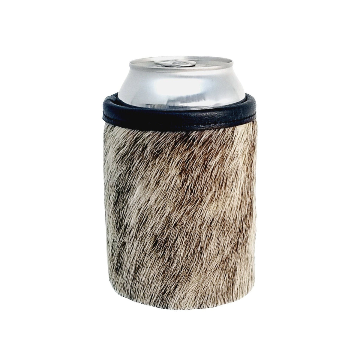 Light brindle hair-on cowhide can holder