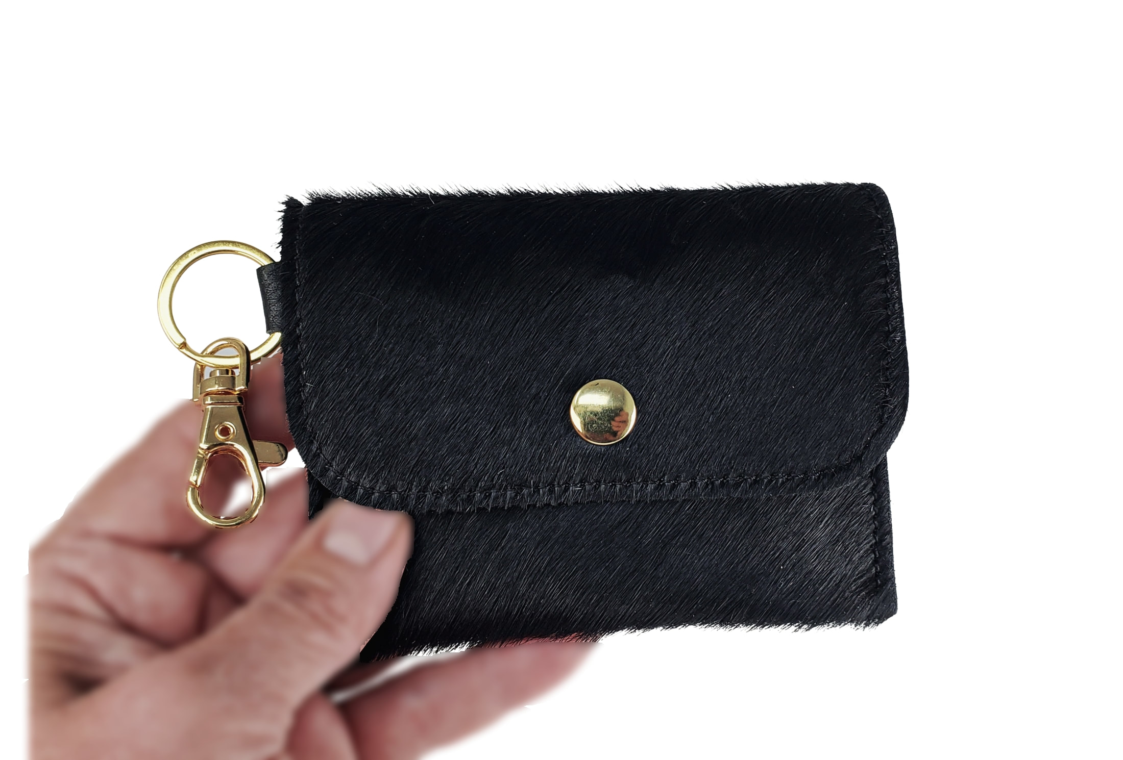 Handmade Genuine Leather Key Holder Wallet Vintage Card Holder with Key  Ring Keyring